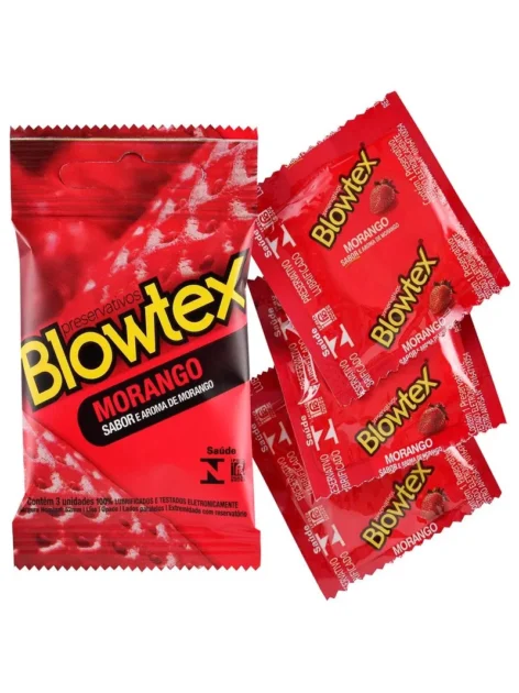 preservativos blowtex morango