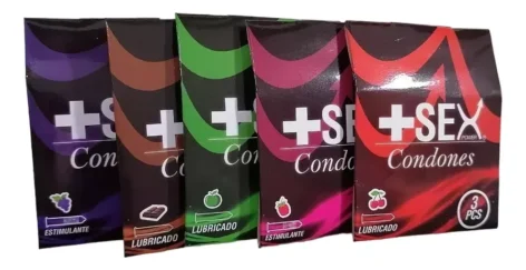 condones +sex power 5 sabores