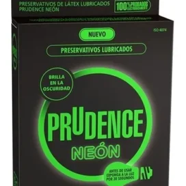 Condones prudence neon, luz en la oscuridad