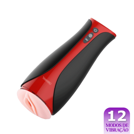 Masturbador masculino, vagina con 12 vibraciones y función de succión