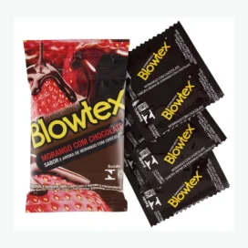 preservativo blowtex morango com chocolate