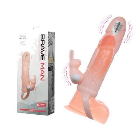 Vibrador con Anillo Brave Man Extensor