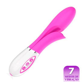 vibrador con estimulador clitorial tipo tajada